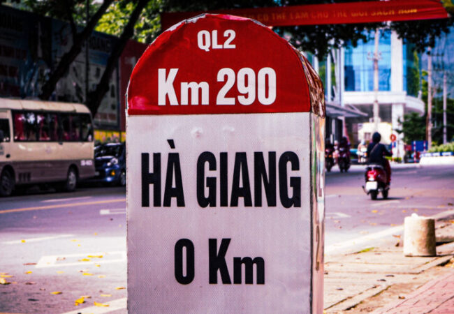 Zero milestone of Ha Giang loop, North Vietnam
